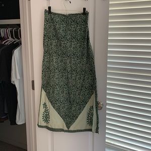 Green hippy skirt